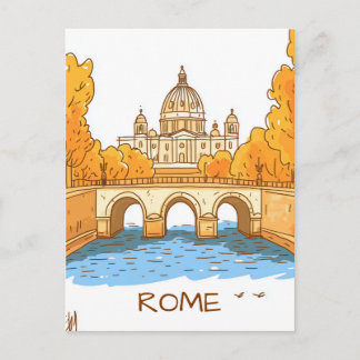 Rome Italy Travel Postcard