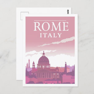 Rome Italy Vintage Famous Travel Place Postcard
