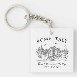 Rome Italy Vintage Key Ring