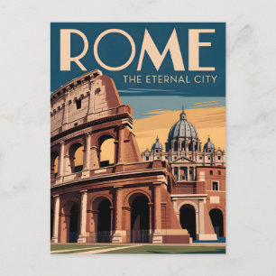 Rome Italy vintage Postcard