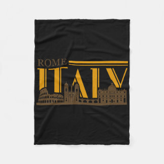 Rome Italy Vintage Retro Roma Italian Vacation Gif Fleece Blanket