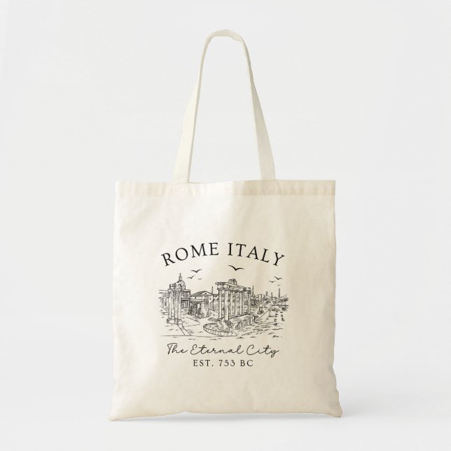 Rome Italy Vintage – Temple Ruins  Tote Bag (Front)