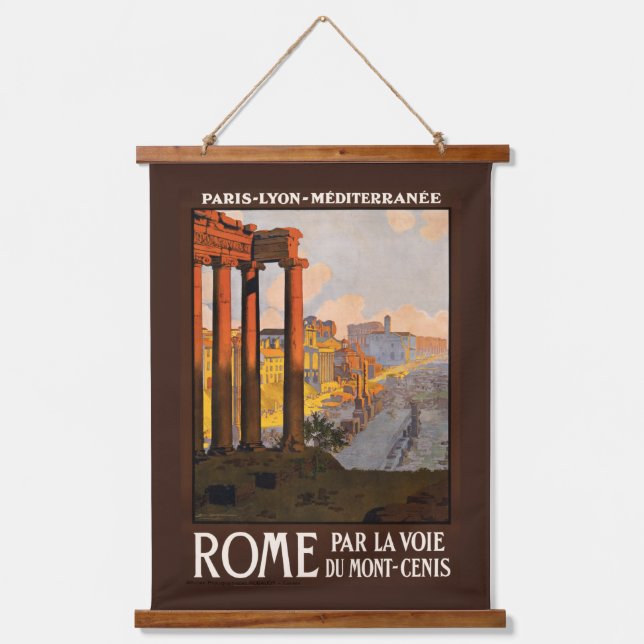 Rome Italy Vintage Travel Hanging Tapestry (Front)