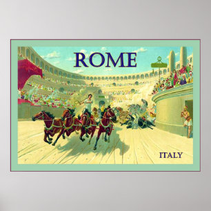 Rome ~ Italy ~ Vintage Travel Poster