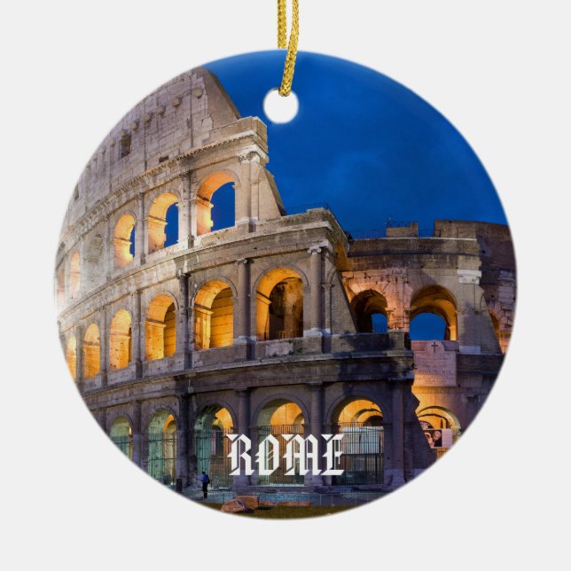 Rome Panoramic Christmas Ornament (Front)