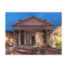 Rome - Pantheon at night postcard