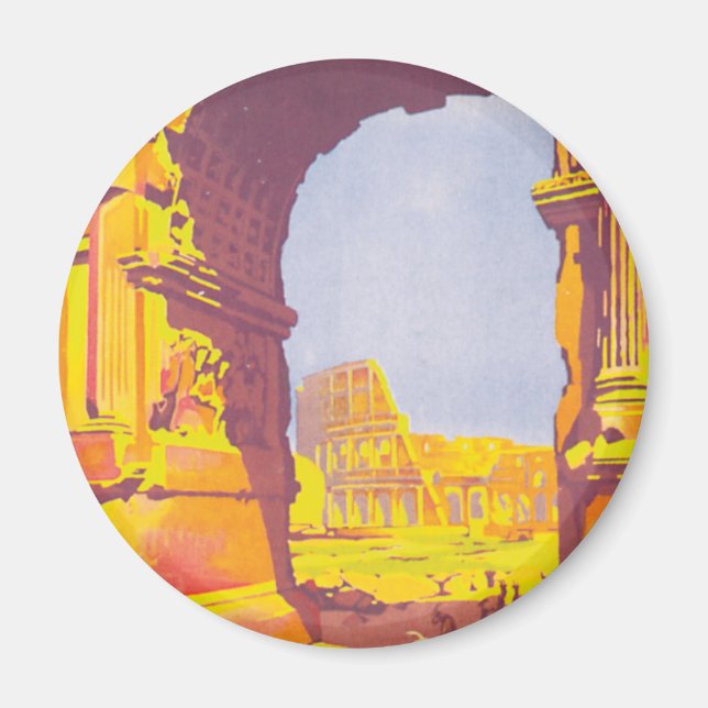 Rome par le train deluxe magnet (Front)