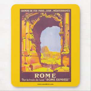 Rome par le train deluxe mouse pad