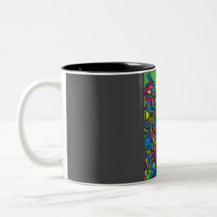 Rome Pop Art Colourful Italy City Map Abstract Pos Two-Tone Coffee Mug