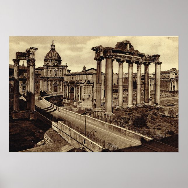 Rome,Road through the Forum Poster (Front)