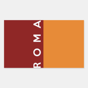 rome roma city flag italy country text name rectangular sticker