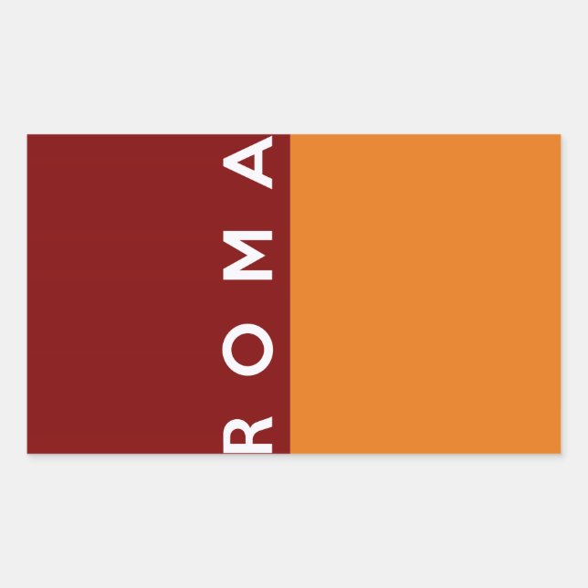 rome roma city flag italy country text name rectangular sticker (Front)