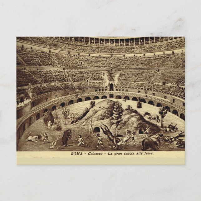 Rome, Roman Entertainment Postcard (Front)
