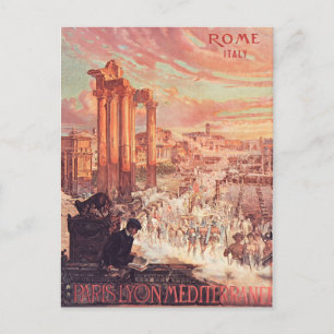 Rome Roman Forum Europe Italy Vintage Travel Postcard