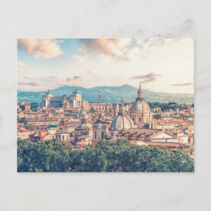 Rome roofs postcard