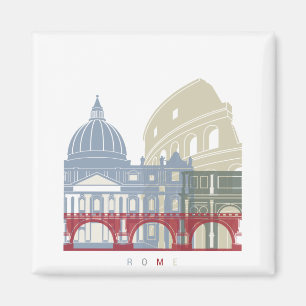 Rome skyline poster magnet