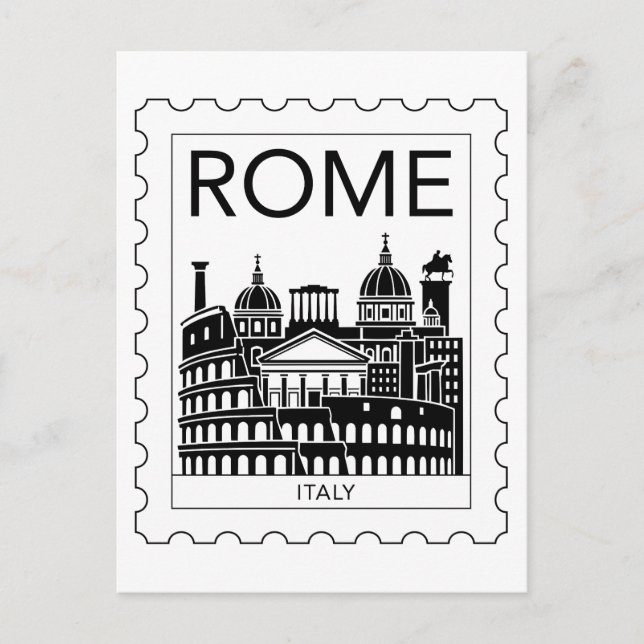 Rome Souvenir Italy Postage Stamp Postcard (Front)