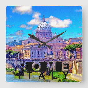 Rome Square Wall Clock