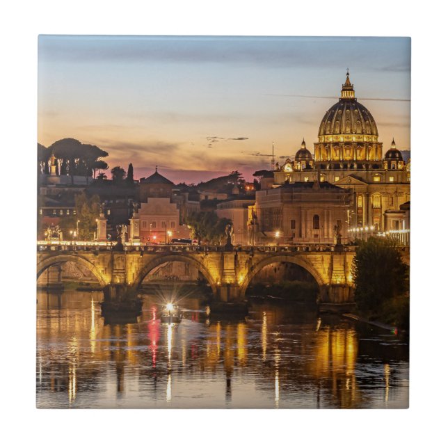 Rome St. Peter Ceramic Tile (Front)