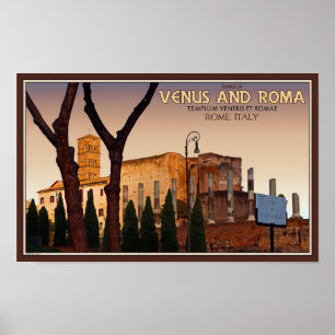Rome - Temple of Venus and Roma Poster