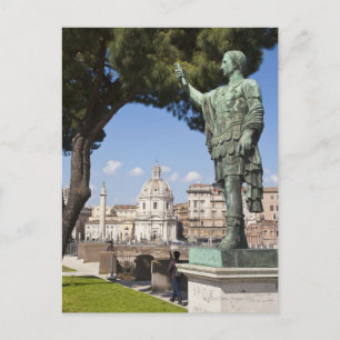 Rome, the Forum, statue of Cesar Postcard