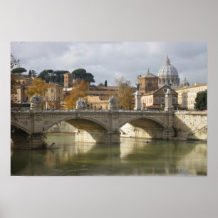 Rome, Tiber bridge Poster