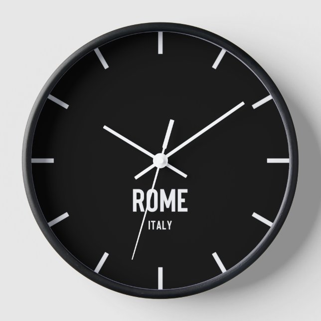 Rome Time Zone Newsroom Wall Clock (Front)