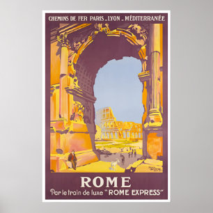 Rome Travel Poster Roman Art Ancient Italy Print