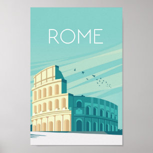 Rome travel poster, Rome print, Rome travel print, Poster