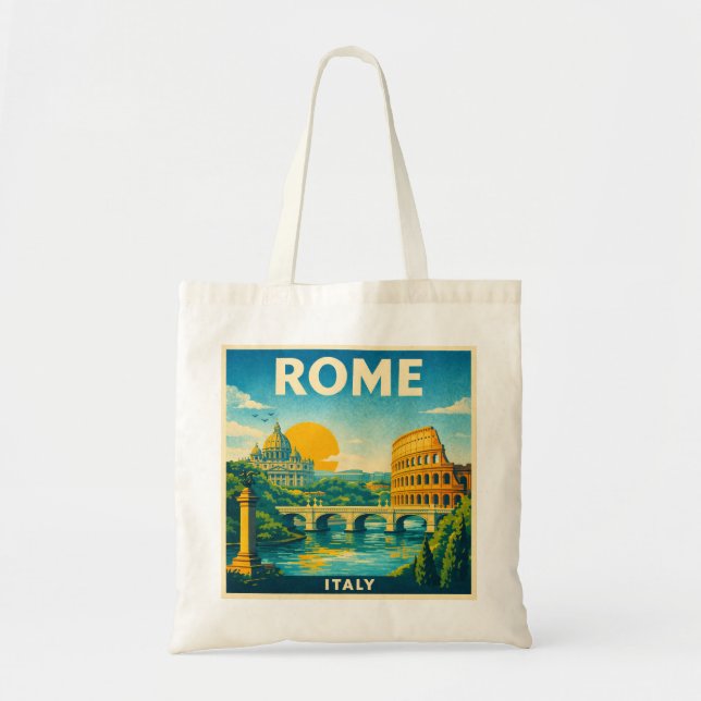 Rome Travel Poster Tote Bag (Front)
