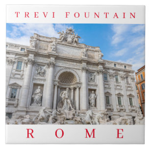 Rome Trevi Fountain view ceramic tile