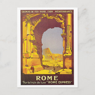 "Rome" Vintage French Travel Poster Postcard
