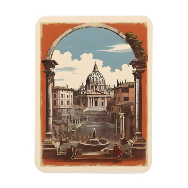 Rome vintage poster magnet (Vertical)