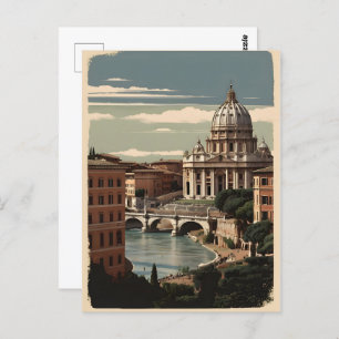 Rome vintage poster postcard