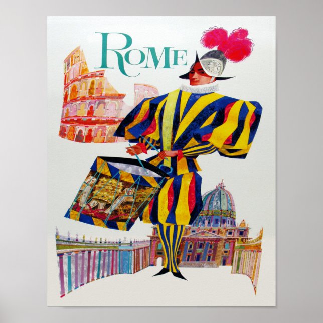 Rome Vintage Travel Poster (Front)