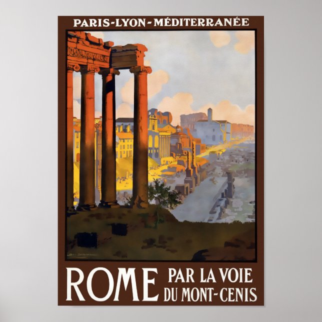 Rome Vintage Travel Poster (Front)