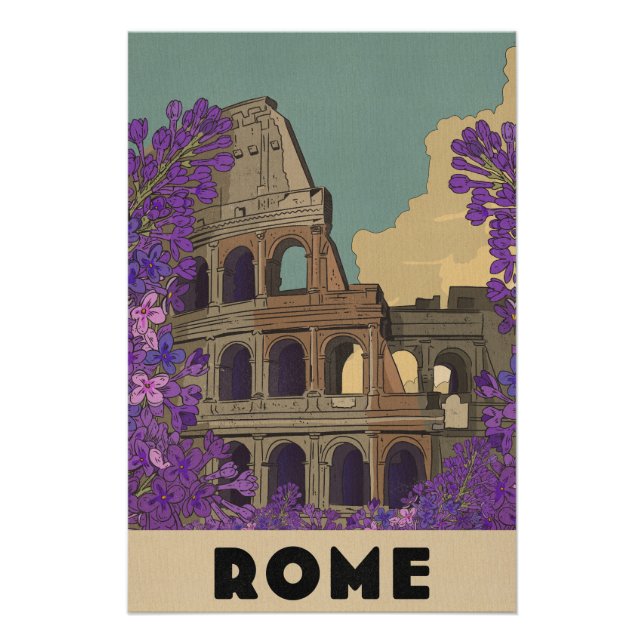Rome Vintage Travel Poster (Front)
