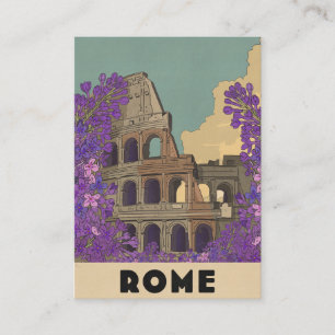 Rome Vintage Travel Poster Business Card