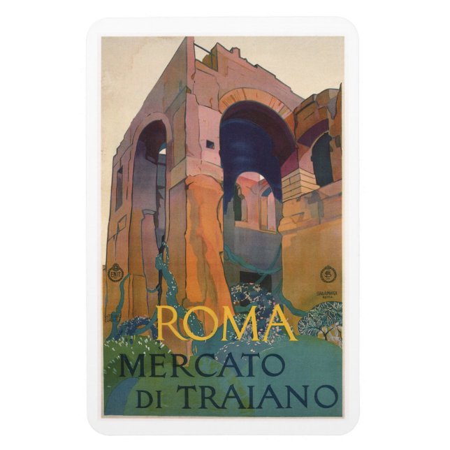 Rome Vintage trip Magnet (Vertical)