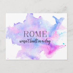 Rome wasn't built in a day Motivational Postcard