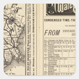 Rome, Watertown and Ogdensburg Railroad 2 Square Sticker