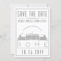 Rome Wedding | Stylised Skyline Save the Date