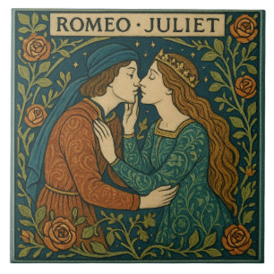 Romeo And Juliet - Arts And Crafts Ceramic Tile