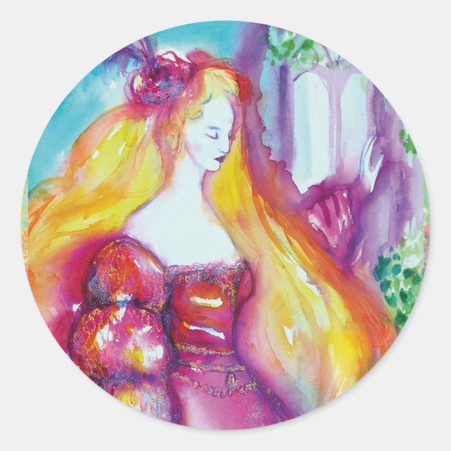 ROMEO AND JULIET BALCONY SCENE CLASSIC ROUND STICKER (Front)