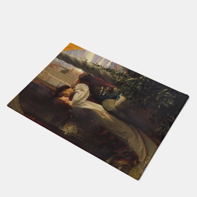 Romeo and Juliet (by Frank Dicksee) Doormat (Angled)