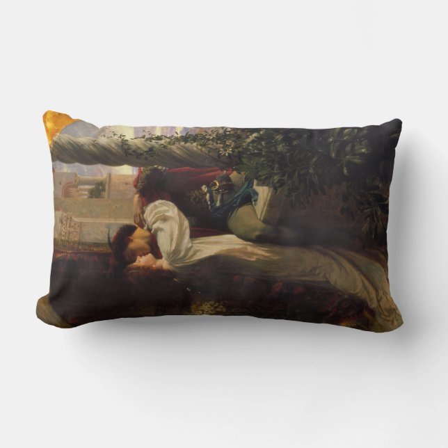 Romeo and Juliet (by Frank Dicksee) Lumbar Cushion (Front)