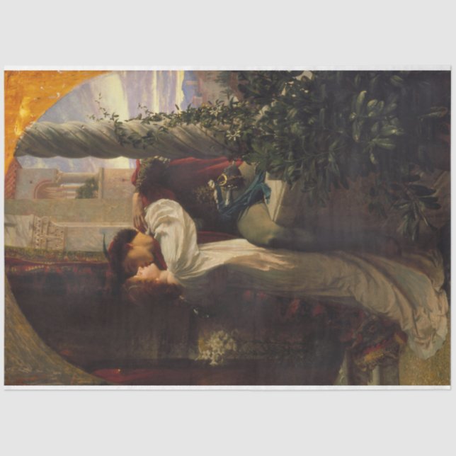 Romeo and Juliet (by Frank Dicksee) Tissue Paper (Front)