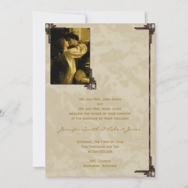 Romeo and Juliet Fairytale Wedding Invitation (Front)