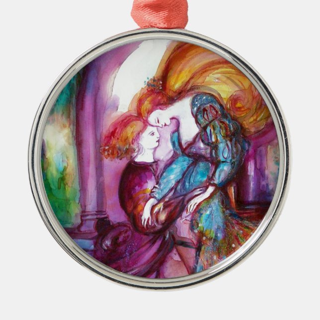 ROMEO AND JULIET Romantic Valentines's Day Metal Ornament (Front)