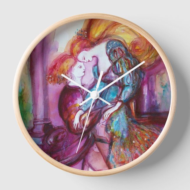 ROMEO AND JULIET Romantic Valentines's Day Wall Clock (Front)